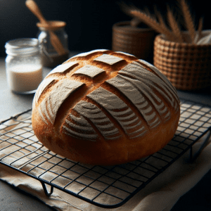 A freshly baked loaf