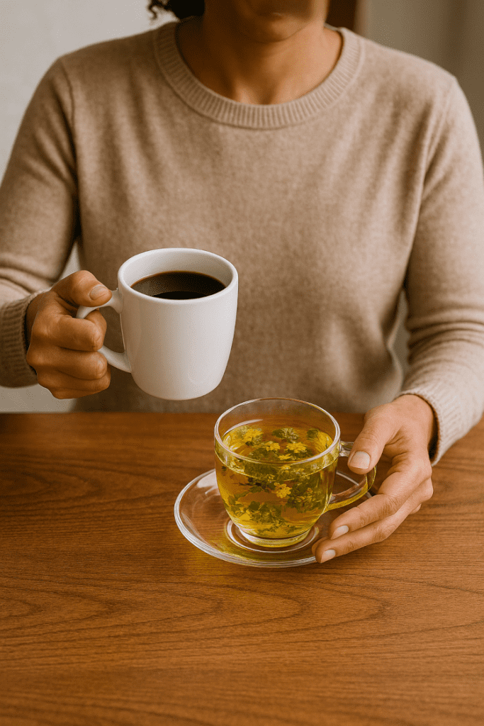 Healthy caffeine alternative herbal tea