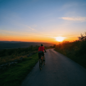 Cycling daily boosts energy, focus, and overall well-being.